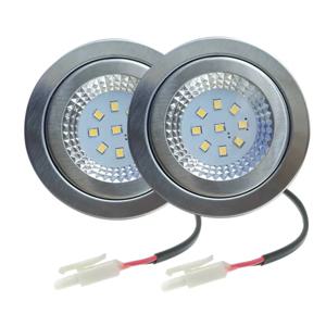 2피스 DC 12V 220V 1.5W LED 주방 쿠커 레인지 후드 라이트 55-60mm 연기 배기 환기 장치 램프 20W 할로겐 상당