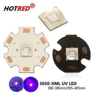 10W UV LED 5050 XMLLT6 XMLL2 LG 칩 보라색 3-3.7V 385nm 395nm 400nm CRREE 비드 다이오드 손전등 부품 액세서리 프린터 경화