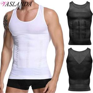 남성 슬리밍 바디 Shapewear 코르셋 조끼 셔츠 압축 복부 배 배꼽 컨트롤 슬림 허리 Cincher 속옷 스포츠 조끼
