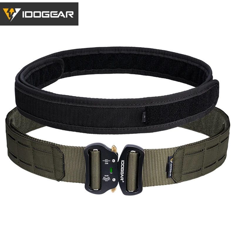IDOGEAR 2 인치 전술 벨트 퀵 릴리스 금속 버클 MOLLE 레이저 남성 벨트 레인저 그린 3415