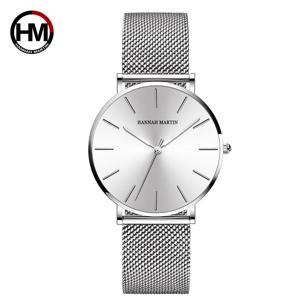 여성 팔찌 시계 럭셔리 브랜드 석영 숙녀 드레스 손목 시계 실버 스틸 메쉬 여성 시계 36mm 방수 시계 Xfcs