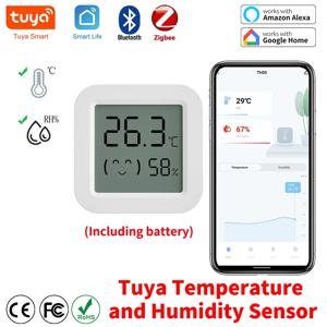 Tuya 온도계 습도계 Zigbee 온도 습도 센서 미니 LCD 디지털 디스플레이 스마트 홈용 Bluetooth 호환