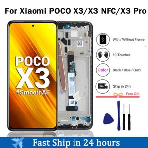 6.67 Xiaomi POCO X3 디스플레이 LCD 터치 스크린 디지타이저 POCO X3 Pro NFC LCD 교체 부품 M2007J20CG 디스플레이