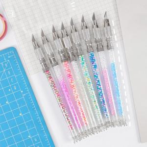 Kawaii 버블 펜 나이프 귀여운 크라운 샤프 블레이드 유틸리티 나이프 DIY 종이 커터 공예 나이프 스티커 봉투 오프너 사무 도구