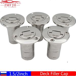38mm 50mm 데크 필러 캡 스테인레스 스틸 316 데크 필러 가스 디젤 연료 폐수 미러 폴란드어 해양 보트 RV 하드웨어