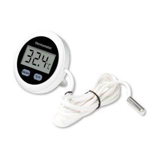 LCD 디지털 온도계 온도 수족관 물고기 탱크 용 미니 원형 온도계 센서 미터 모니터-50 ~ + 110 ℃