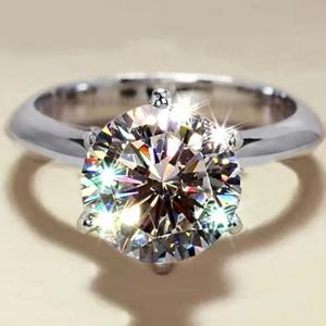 GRA 인증 Moissanite 반지 VVS1 실험실 다이아몬드 솔리테어 반지 여성용 약혼 약속 웨딩 밴드 쥬얼리