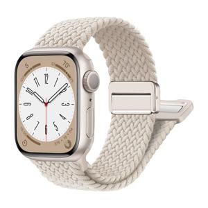 Apple Watch 스트랩 용 나일론 밴드 44mm 40mm 45mm 49mm 41mm 38mm 마그네틱 버클 팔찌 iWatch 시리즈 se 7 3 5 6 8 9 Ultra 2