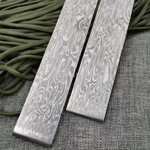 흐르는 물 패턴 다마스커스 스틸, DIY 나이프 제작 VG10 샌드위치 스틸 나이프 블레이드 블랭크 열처리, 1 개