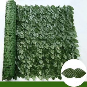 50X200cm 인공 아이비 헤지 녹색 잎 울타리 패널 가짜 개인 정보 보호 울타리 화면 홈 야외 정원 발코니 장식 1X3m