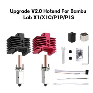 Bambu Lab Hotend 업그레이드 TZ 2.0 버전 경화 노즐 bambulab Bi Metal Fit Bambulabs X1 X1C P1P P1S 핫 엔드 P1P 서미스터
