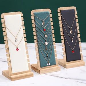 대나무 수직 쥬얼리 목걸이 디스플레이 스탠드, 쥬얼리 디스플레이 판매 및 가족 목걸이 디스플레이에 적합, 1 개