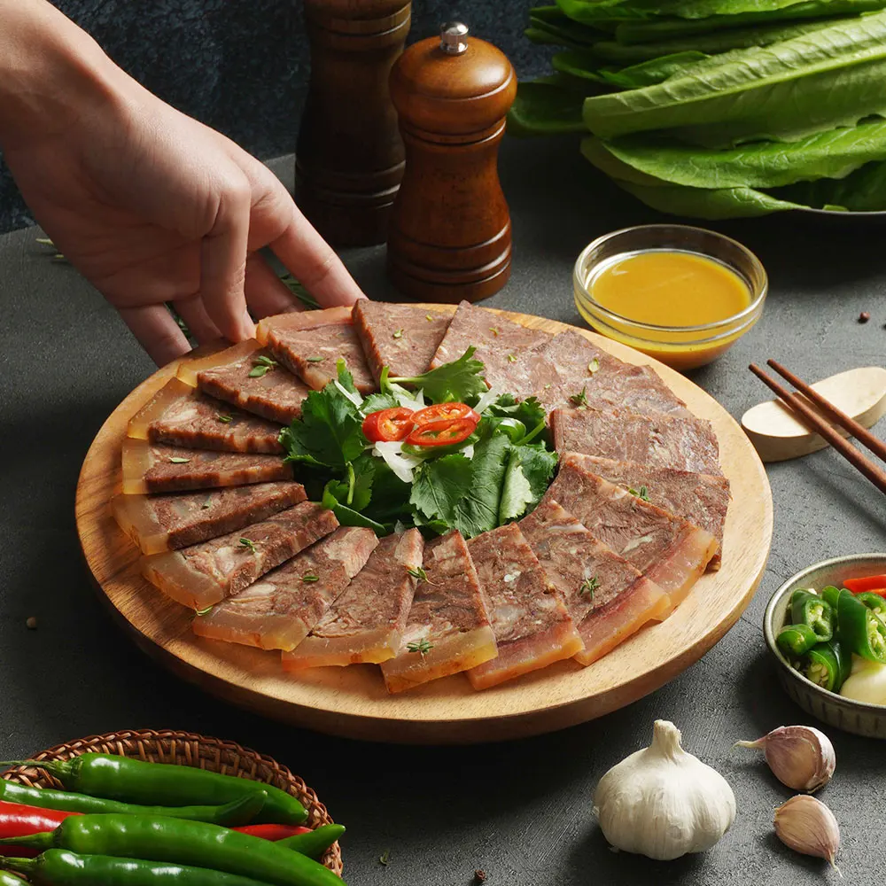 국내산 프리미엄 한우 통 편육 200g 1팩+1팩