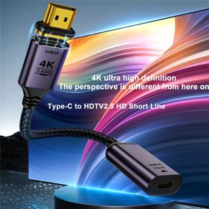 USB C Thunderbolt3 - 4K60Hz HD 디스플레이 어댑터 케이블 유형-C 암 - Macbook 18CM용 HD 호환 수 자기 커넥터