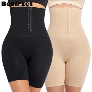 높은 허리 플랫 배꼽 벨트 스트레치 Shapewear 바디 셰이퍼 여성 제어 허리 트레이너 슬리밍 팬티 모델링 스트랩 속옷