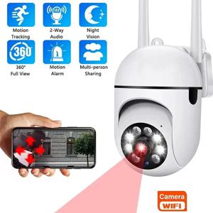 WiFi 감시 카메라 IP 카메라 HD 1080P IR 풀 컬러 야간 투시경 보안 보호 모션 양방향 오디오 야외 카메라