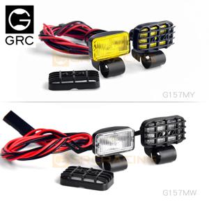 1:10 RC 원격 제어 차량 TRX-4 TRX-6 SCX10에 적합한 GRC 17mm 직사각형 스포트라이트 시뮬레이션 오프로드 서치라이트
