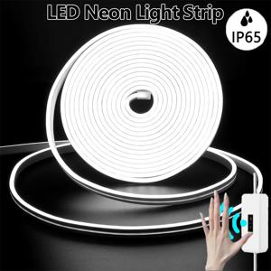 1-5m 네온 Led 스트립 라이트 모션 센서 조광기 스위치 제어 유연한 네온 사인 야외 램프 방수 테이프 로프 홈 장식