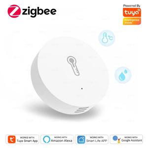 Tuya 스마트 Zigbee 온도 및 습도 센서 App 제어 실내 온도계 모니터 홈 오토메이션은 Alexa Google과 함께 작동합니다.