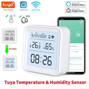 Tuya WIFI 스마트 온도 습도 센서 습도계 온도계 백라이트 스마트 라이프 지원 Alexa Google Assistant