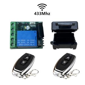 433 Mhz 범용 게이트 원격 제어 스위치 DC 12V 10A 릴레이 수신기 게이트 LED 차고 문에 대 한 미니 모듈 원격 제어
