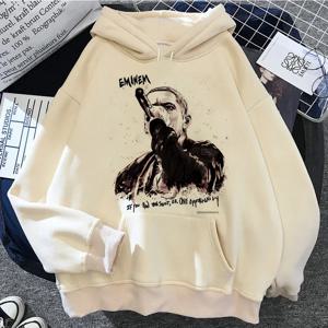 Eminem 프린트 후드 남성/여성 캐주얼 패션 후드 셔츠 여성 y2k 긴 소매 풀오버 스웨터 오버 사이즈 남여 의류