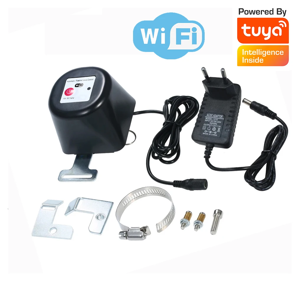 Tuya Wifi 스마트 밸브 컨트롤러 Alexa Google Assistant Smart Life와 호환되는 수성 가스 용 Bluetooth 타이머