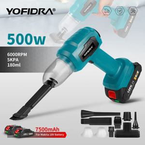 YOFIDRA 원심 송풍기 흡입 무선 진공 청소기 6000RPM 21V 18V 배터리 용 휴대용 공기 송풍기 먼지 도구
