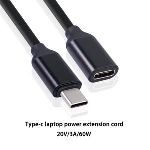 60W Type-C 남성-여성 연장 케이블 3A 20V USB 전원 공급 장치 0.5/1/1.5m 충전 코드 와이어 연장 커넥터 코드 라인