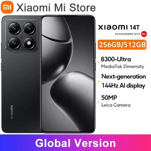 Xiaomi 14T 5G 글로벌 버전 스마트폰 크기 8300-Ultra 50MP Leica 카메라 67W HyperCharge 5000mAh 144Hz AMOLED AI 디스플레이