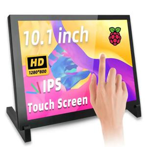 10.1 인치 IPS LCD 터치 스크린, 1280x800 HDMI 디스플레이, 케이스 거치대 모니터 포함, 라즈베리 파이 5 4B 3B 용