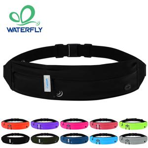 WATERFLY 러닝 벨트 엉덩이 가방 허리 팩, 스포츠 운동 운동 전화 거치대 가방, 조거 슬림 허리띠, 남녀공용 패니 팩
