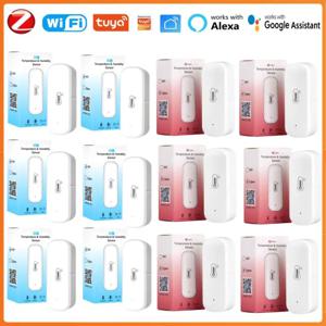 Tuya 스마트 WiFi Zigbee 온도 및 습도 센서 Alexa Google 홈 스마트 라이프를 통한 실내 온도계 습도계 모니터링