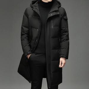 따뜻한 남성 화이트 거위 다운 재킷 코트 겨울 플러스 사이즈 캐주얼 롱 패딩 재킷 편안한 두꺼운 남성 패딩 파카 캐나다