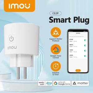 IMOU Matter WiFi 스마트 소켓 16A EU 플러그 가전 콘센트 미니 스마트 플러그 어댑터 APP 제어는 Alexa Google 홈과 함께 작동합니다.