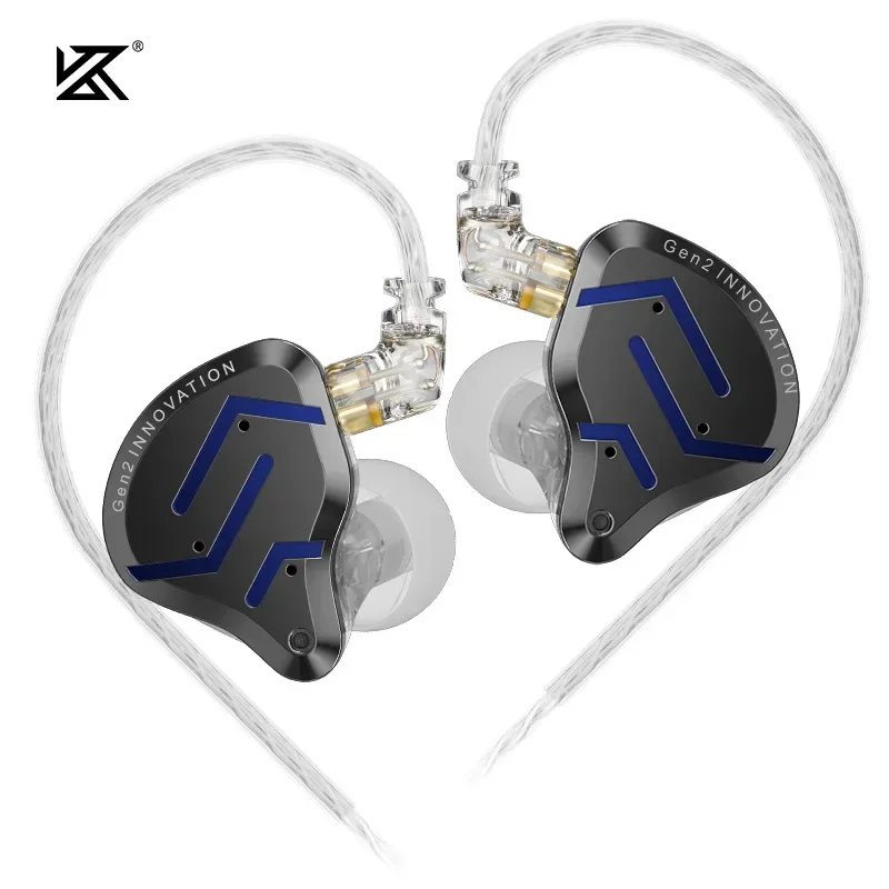 KZ ZSN Pro 2 하이브리드 드라이브 인이어 메탈 이어폰, 하이파이 베이스 헤드셋 모니터 이어버드, 스포츠 노이즈 캔슬링 헤드폰, 1BA + 1DD