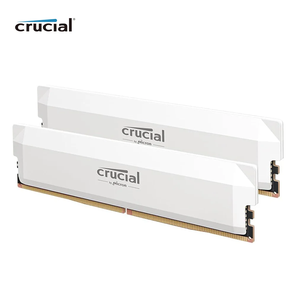 Crucial Pro DDR5 RAM 2x16GB 6000MHz, 6400MHz 오버클럭 데스크탑 게임 메모리, Intel XMP 3.0 및 AMD Expo 호환