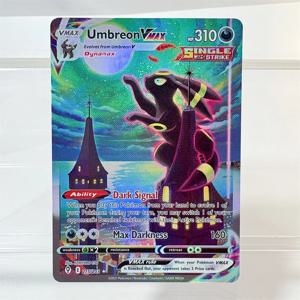 PKM PTCG 고품질 Umbreon Vmax Glaceon Vstar Rayquaza Vmax Lono 프록시 호일 카드 게임 컬렉션 애니메이션 카드