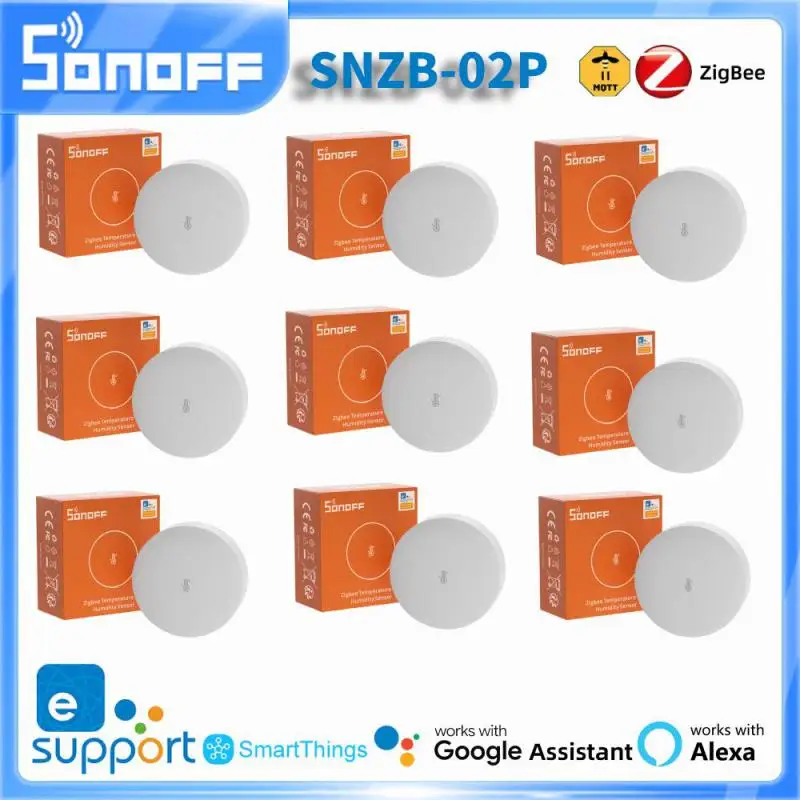 Sonoff SNZB-02P Zigbee 온도 및 습도 센서 고정밀 스마트 홈 지원 Zigbee2mqtt Google 홈 어시스턴트 Alexa