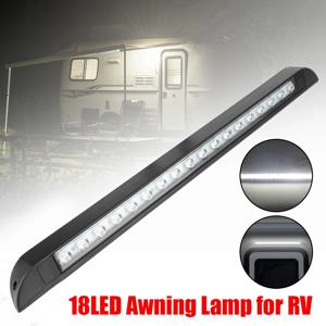 RV 캐러밴 인테리어 벽 램프 18 LED 천막 램프 야외 캠핑 조명 장비 6000k 12-28V 트레일러 외부 램프