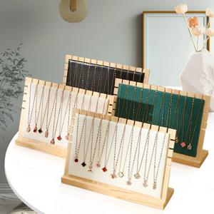 크리 에이 티브 단단한 나무 목걸이 프레임 패션 쥬얼리 디스플레이 프레임 펜던트 지원 쥬얼리 디스플레이 소품