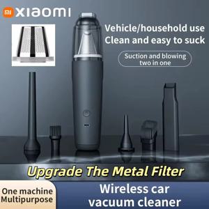 Xiaomi MIJIA 자동차 진공 청소기 금속 필터 충전 고전력 무선 휴대용 높은 흡입 먼지 미니 진공 청소기 홈