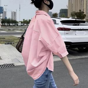 여성용 셔츠 여름 여유로운 캐주얼 여자 외투 셔츠 블라우스 여름 여유로운 캐주얼 여성용 외투 블라우스 셔츠