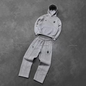 Y2K 남자 옷 하라주쿠 후드 streetwear 고딕 운동복 패션 트렌드 세트 수 놓은 복고풍 패턴 대형 스포츠웨어