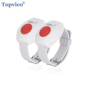 Topvico 1 / 2pcs 패닉 버튼 RF 433mhz SOS 비상 버튼 노인 경보 시계 팔찌 노인 홈 보안 경보 시스템