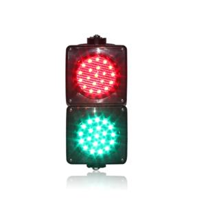 DC12V DC24V AC85-265V 새로운 맞춤형 100mm 거미줄 렌즈 빨간색 녹색 미니 주차장 프로모션을위한 LED 교통 신호등