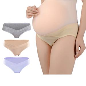 여성용 코튼 출산 속옷 U 자형 낮은 허리 임신 팬티 임신 여성용 짧은 바지 플러스 사이즈 XXXL 팬티