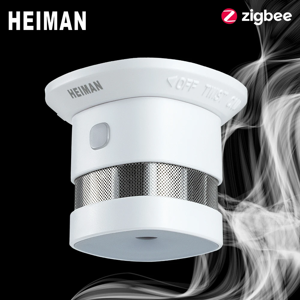 HEIMAN Zigbee 3.0 화재 경보 연기 감지기 스마트 홈 시스템 2.4GHz 고감도 안전 예방 센서 무료 배송