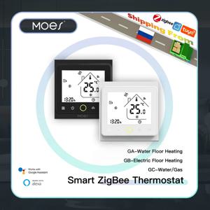 ZigBee 스마트 온도 조절기 온도 컨트롤러 허브 필요 물/전기 바닥 난방 물/가스 보일러(Alexa Google 홈 포함)