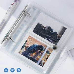 Yoofun 100/50 포켓 PVC 휴대용 사진 앨범, 레이저 컬러 앨범, 미니 인스탁스 및 명함 앨범 포토북 투명